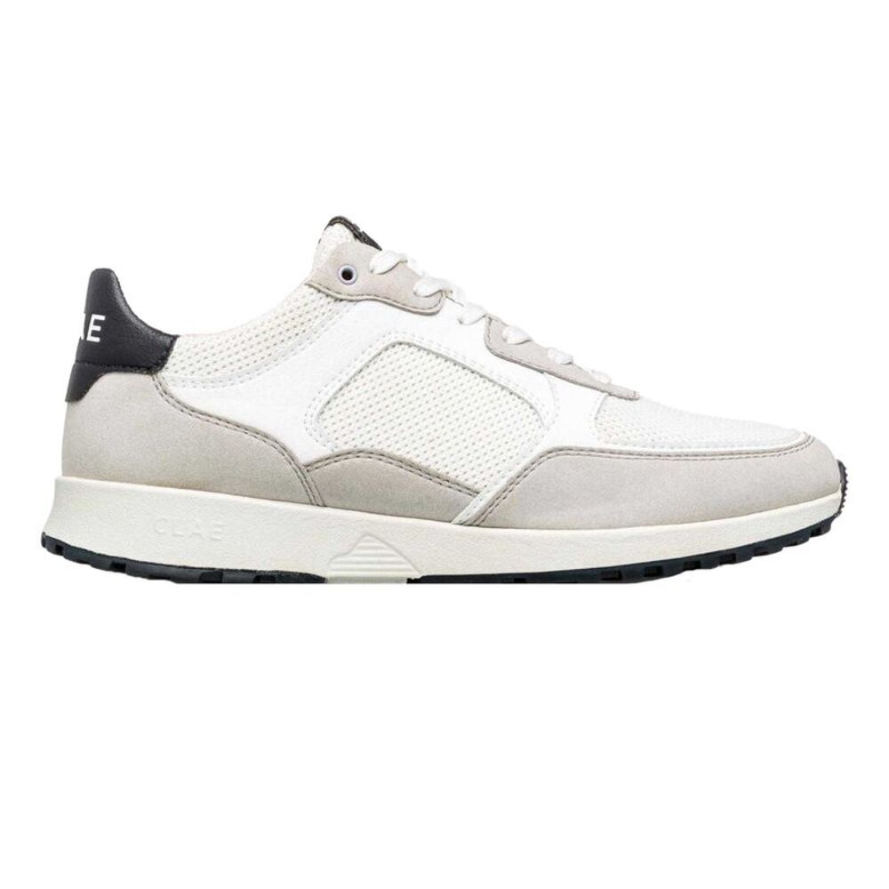 CLAE Womens/Ladies Logo Low Cut Sneakers / White/Navy